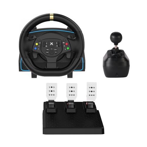DOYO Gaming Lenkrad für PC und Konsolen, Rennlenkrad für PC mit Pedalen und Sechsgang-Schaltknüppel - Kompatibel mit PS4, PS3, Xbox One, Xbox Series X/S, Nintendo Switch, 1080° Drehung DOYO Gaming Lenkrad für PC und Konsolen, Rennlenkrad für PC mit Pedalen und Sechsgang-Schaltknüppel - Kompatibel mit PS4, PS3, Xbox One, Xbox Series X/S, Nintendo Switch, 1080° Drehung von DOYO