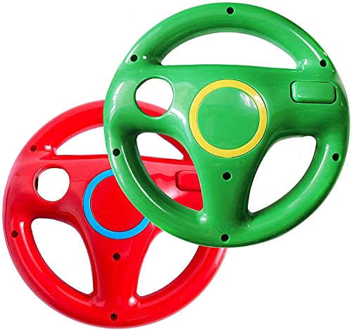 DOYO Wii lenkrad Mario Kart Controller für Nintendo Switch Wii U Spiele Kinder Lenkräder Rot und Grün(2 Stück) Fernbedienung Spielzubehör von DOYO