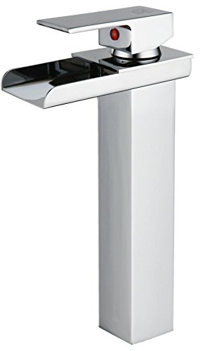 DP GRIFERIA GS11075 Hochwaschtischarmatur Modell Aries mit Wasserfall-Effekt, Silber von DP GRIFERIA