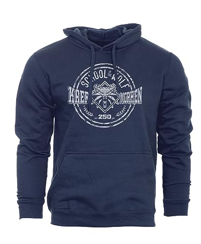 The Witcher Hoodie "School of the Wolf" Blue Size L von DPI Merchandising