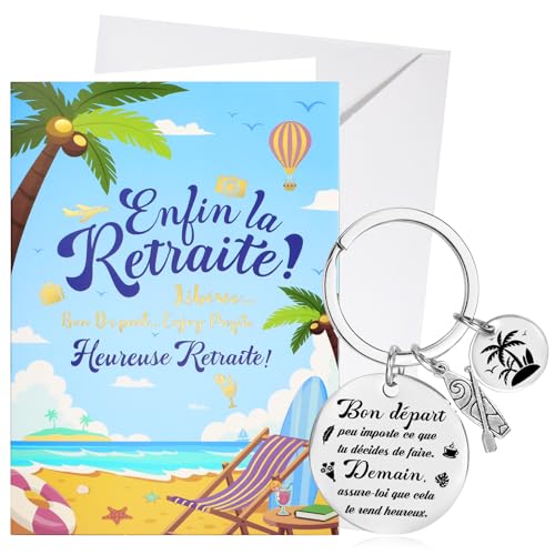 DPKOW Retraite Cartes de vœux avec Enveloppe Retraite Porte-clés pour Femme Homme Départ Cadeau Retraite Remerciement, Heureuse Retraite DPKOW Retraite Cartes de vœux avec Enveloppe Retraite Porte-clés pour Femme Homme Départ Cadeau Retraite Remerciement, Heureuse Retraite von DPKOW