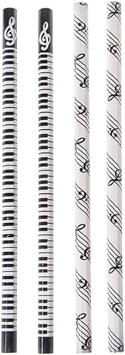 DPWOUM 4 x Musiknoten-Bleistifte HB-Standard-Bleistift, Musik-Schreibwaren, Klaviernoten, Studenten, Geschenk, langlebig und nützlich, schönes Design, Bleistifte und Schreibzubehör von DPWOUM