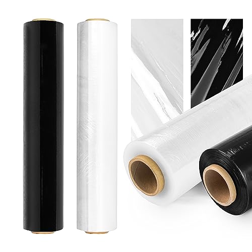 DQ-PP Stretchfolie | schwarz | 270m / 50cm | 10 Rollen | 2,65kg per Rolle | 23μm | 150% dehnbar | Verpackungsmaterial | Wickelfolie DQ-PP Stretchfolie | schwarz | 270m / 50cm | 10 Rollen | 2,65kg per Rolle | 23μm | 150% dehnbar | Verpackungsmaterial | Wickelfolie von DQ-PP