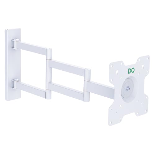 DQ WALL SUPPORT TV Wandhalterung mit 700 mm Extra Langem Gelenkarm für 27-55 Zoll LCD/LED/OLED Fernseher Flachbildschirme bis 25 kg, 180° Drehbare, 360° Rotierbare Fernseher Halterung (Weiß) von DQ WALL SUPPORT