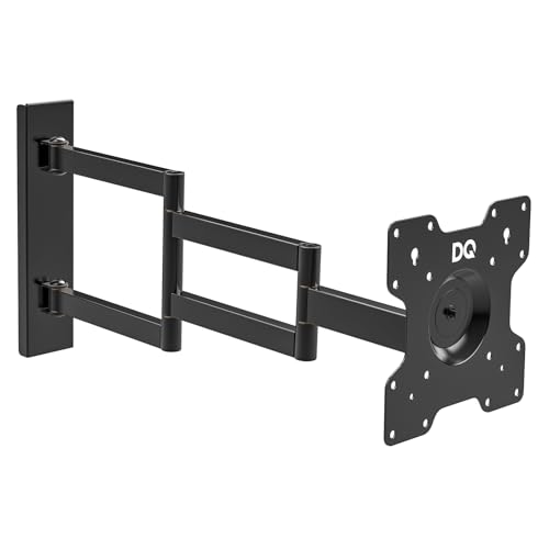 DQ WALL SUPPORT TV Wandhalterung mit 700 mm Extra Langem Gelenkarm für 27-55 Zoll LCD/LED/OLED Fernseher Flachbildschirme bis 25kg, 180° Drehbare, 360° Rotierbare Fernseher Halterung (Schwarz). von DQ WALL SUPPORT
