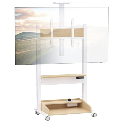 DQ WALL SUPPORT motorisierter TV Lift mit Ablagebox, TV Ständer Rollbar für 37-85 Zoll bis zu 70 kg,3 Ablagen und Steckerleiste mit USB Anschluss, 2225mm höhenverstellbar mit elektrischer Steuerung DQ WALL SUPPORT motorisierter TV Lift mit Ablagebox, TV Ständer Rollbar für 37-85 Zoll bis zu 70 kg,3 Ablagen und Steckerleiste mit USB Anschluss, 2225mm höhenverstellbar mit elektrischer Steuerung von DQ WALL SUPPORT