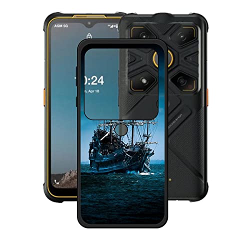 DQG Anti-Fall Schutzhülle für AGM Glory G1S Hülle, Weiche Handytasche Schwarz TPU Handyhülle Silikon Tasche Schale rutschfest Case Cover für AGM Glory G1S (6.53") - KE33 von DQG