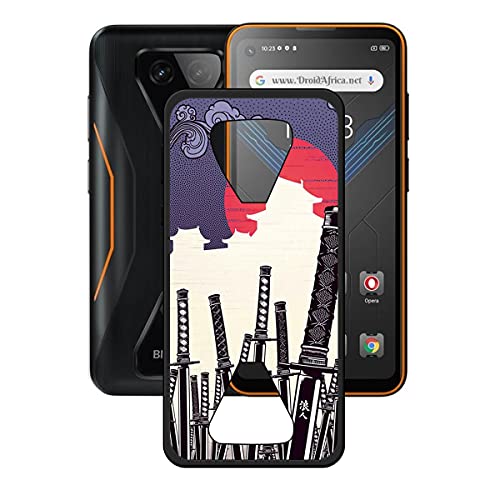 DQG Anti-Fall Schutzhülle für Blackview BL5000 Hülle, Weiche Handytasche Schwarz TPU Handyhülle Silikon Tasche Schale rutschfest Case Cover für Blackview BL5000 (6.36") - OP78 von DQG