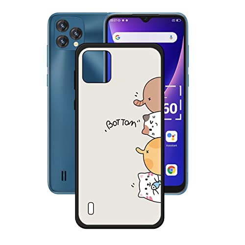DQG Anti-Fall Schutzhülle für Blackview Oscal C60 Hülle, Weiche Handytasche Schwarz TPU Handyhülle Silikon Tasche Schale rutschfest Case Cover für Blackview Oscal C60 (6.53") - OP110 von DQG