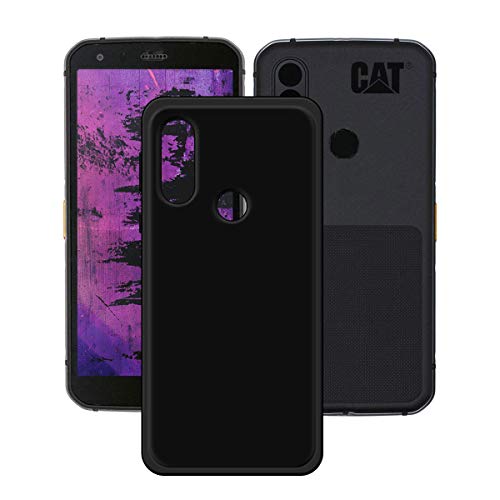 DQG Anti-Fall Schutzhülle für CAT S62 Pro Hülle, Weiche Flexibel Handytasche Schwarz TPU Handyhülle Silikon Tasche Schale rutschfest Case Cover für (5.70") von DQG