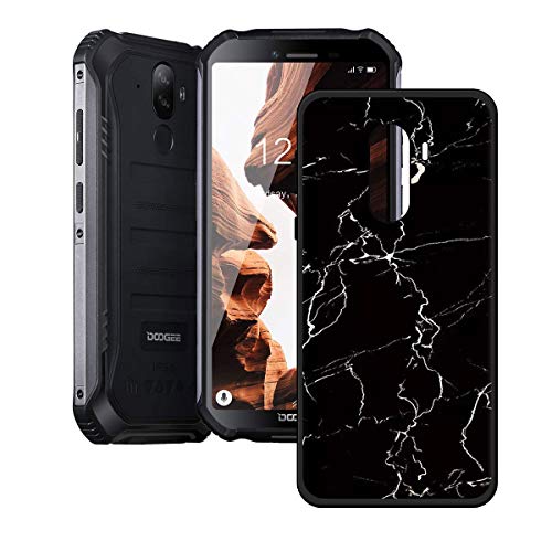 DQG Anti-Fall Schutzhülle für Doogee S40 Pro Hülle, Weiche Handytasche Schwarz TPU Handyhülle Silikon Tasche Schale rutschfest Case Cover für Doogee S40 Pro (5.45") - OP15 von DQG