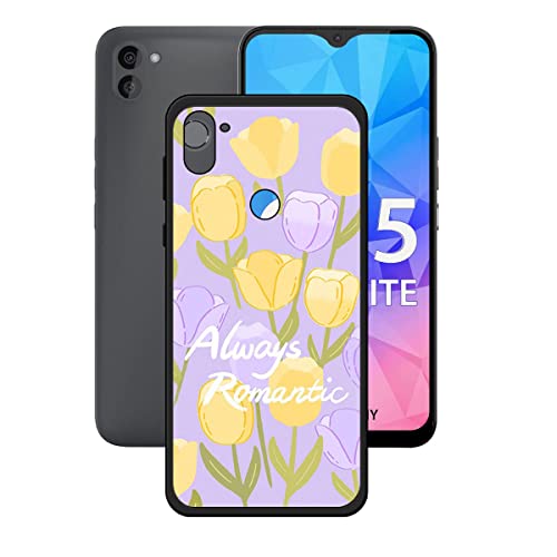 DQG Anti-Fall Schutzhülle für Gigaset GS5 Lite Hülle, Weiche Handytasche Schwarz TPU Handyhülle Silikon Tasche Schale rutschfest Case Cover für Gigaset GS5 Lite (6.30") - KE156 von DQG