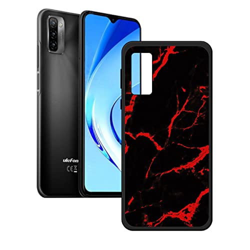 DQG Anti-Fall Schutzhülle für Ulefone Note 12 Hülle, Weiche Handytasche Schwarz TPU Handyhülle Silikon Tasche Schale rutschfest Case Cover für Ulefone Note 12 (6.82") - OP40 von DQG