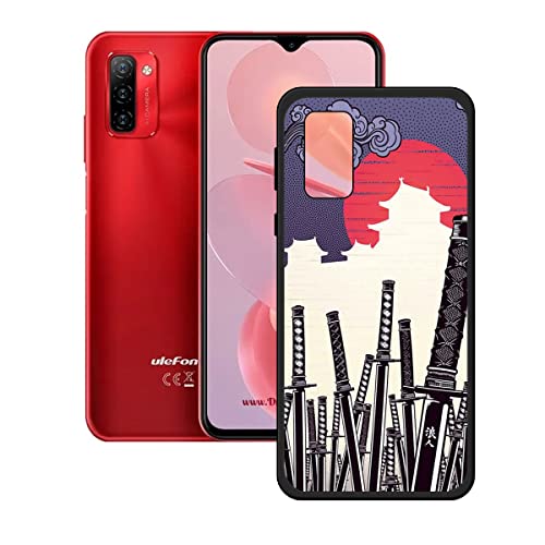 DQG Anti-Fall Schutzhülle für Ulefone Note 12P Hülle, Weiche Handytasche Schwarz TPU Handyhülle Silikon Tasche Schale rutschfest Case Cover für Ulefone Note 12P (6.82") - OP78 von DQG