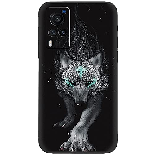 DQG Anti-Fall Schutzhülle für Vivo X60 Pro Hülle, Weiche Handytasche Schwarz TPU Handyhülle Silikon Tasche Schale rutschfest Case Cover für Vivo X60 Pro (6.56") - LLM22 von DQG