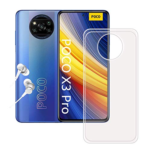 DQG Anti-Fall Schutzhülle für Xiaomi Poco X3 Pro Hülle, Weiche Flexibel Handytasche Transparent TPU Handyhülle Silikon Tasche Schale rutschfest Case Cover für (6.67") von DQG