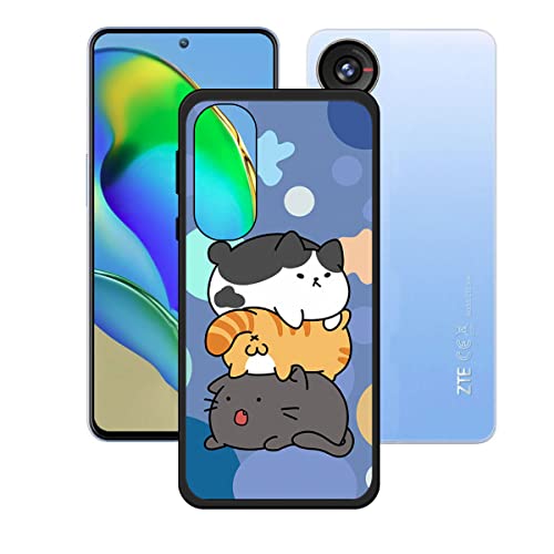 DQG Anti-Fall Schutzhülle für ZTE Blade V40s Hülle, Weiche Handytasche Schwarz TPU Handyhülle Silikon Tasche Schale rutschfest Case Cover für ZTE Blade V40s (6.67") - KE75 von DQG