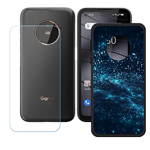 DQG Displayschutz + Hülle für Gigaset GX6,Schwarz Cover TPU Handyhülle Silikon Tasche Case Schutzhülle - HD Schutzfolie Anti-Fall Disschutzfolie für (6.67") - KE61 von DQG