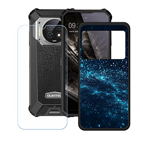 DQG Displayschutz + Hülle für Oukitel WP 21,Schwarz Cover TPU Handyhülle Silikon Tasche Case Schutzhülle - HD Schutzfolie Anti-Fall Disschutzfolie für (6.78") - KE61 von DQG
