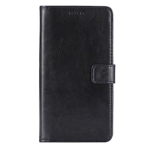 DQG Hülle für TCL 20A 5G (6.52"), Schutzhülle Tasche PU Leder mit Kreditkarten Geldfächern Schale Case Handyhülle Standfunktion Cover Schwarz -HZ2 von DQG