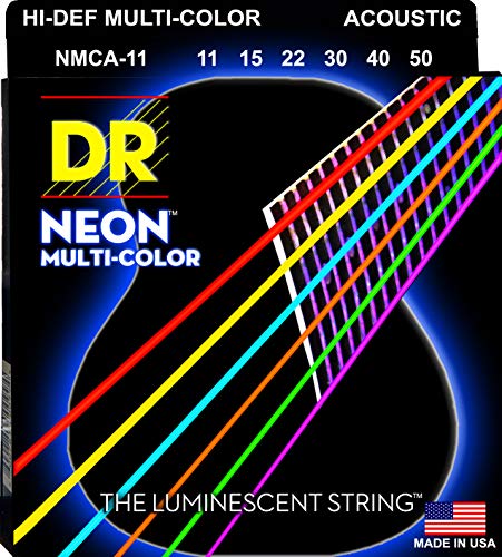 DR A NEON MCA-11 HiDef Acoustic Saite mehrfarbig von DR Strings