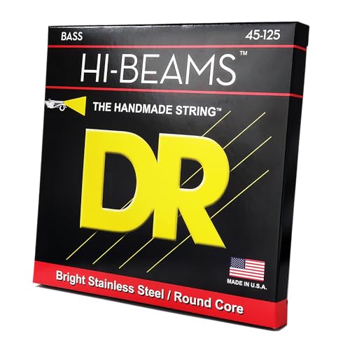 DR B HIBE MR5-45-125 Hi-Beam Medium Saite (5-String), Silber von DR Strings