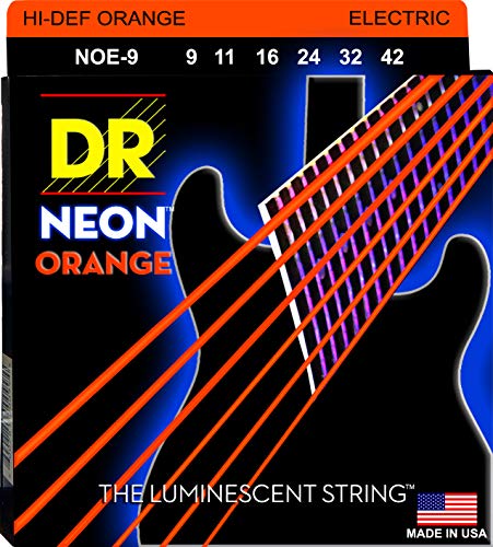 DR E NEON NOE- 9 HiDef Lite Saite orange von DR Strings