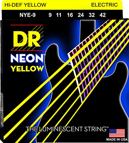 DR E NEON NYE- 9 HiDef Lite Saite gelb von DR Strings