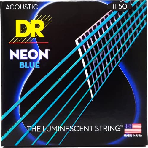 DR String NBA-11 Neon Blue Set Akustiksaiten von DR Strings