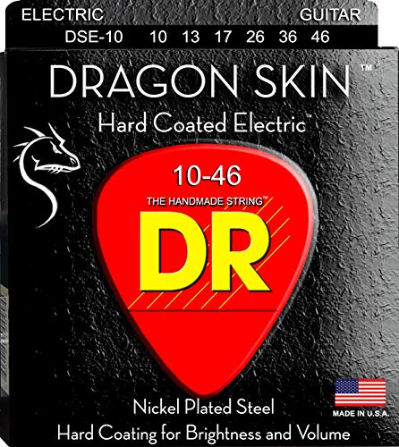DR Strings DRAGON SKIN™ - CLEAR Coated Electric Guitar Strings: Medium 10-46 von DR Strings
