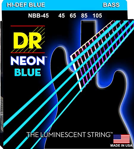 DR Strings HI-DEF NEON™ - BLUE COLOR Bass Saiten: Medium 45-105 von DR Strings