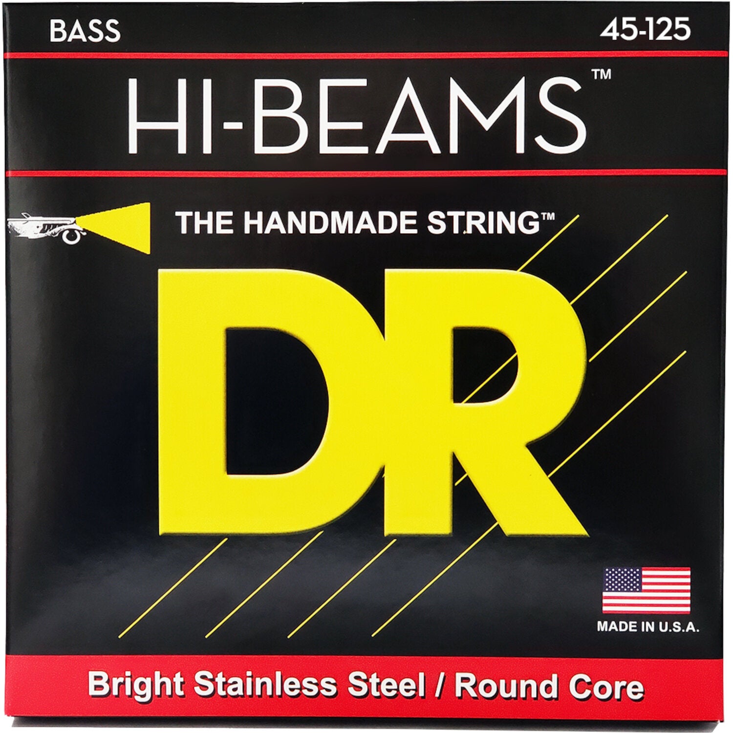 DR Strings MR5-45 Hi-Beam Medium 45-125 Hi-Beam medium, Saitensatz f. 5-saitigen E-Bass von DR Strings