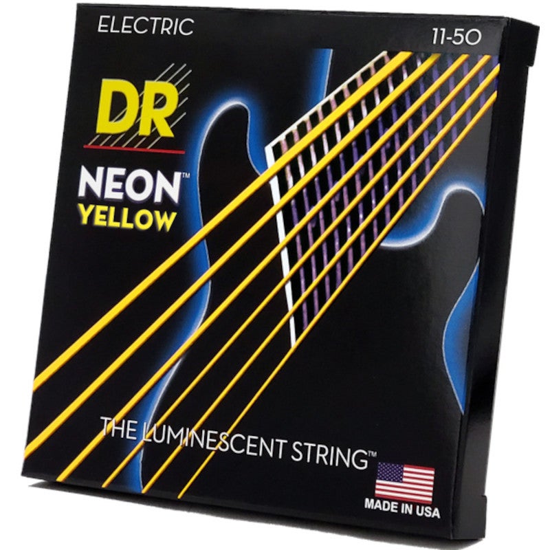 DR Strings NYE-11 Hi-Def Neon Yellow 11-50 Electric Guitar Strings von DR Strings