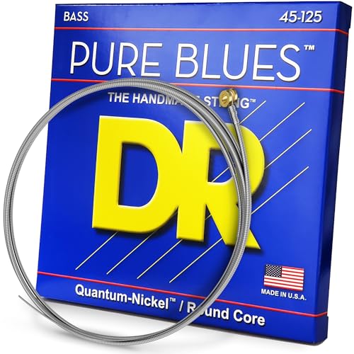 DR Strings Pure Blues (PB5-45) – Saiten für E-Bass, 5-Saiter Set, Quantum Nickel, Round Core, Medium 45-125 - Handgefertigt in den USA DR Strings Pure Blues (PB5-45) – Saiten für E-Bass, 5-Saiter Set, Quantum Nickel, Round Core, Medium 45-125 - Handgefertigt in den USA von DR Strings
