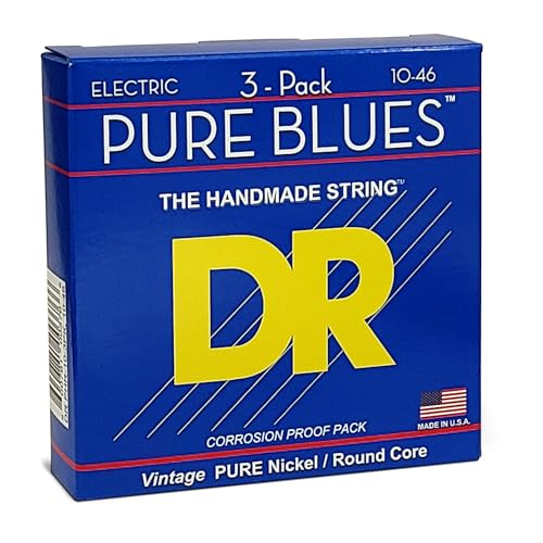 DR Strings PHR-10 Pure Blues -10-46, Elektrogitarre 3-Pak von DR Strings