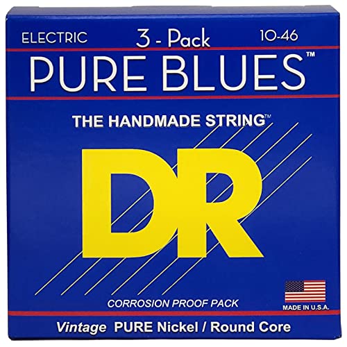 DR Strings PHR-10 Pure Blues -10-46, Elektrogitarre 3-Pak von DR Strings