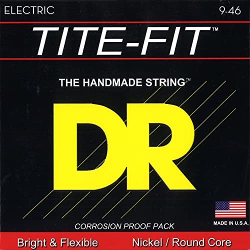 DR Strings TITE-FIT™ - Nickel Plated Electric Guitar Strings: Light to Medium 9-46 von DR Strings