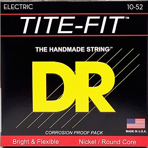 DR Strings TITE-FIT™ - Nickel Plated Electric Guitar Strings: Medium to Heavy 10-52 von DR Strings