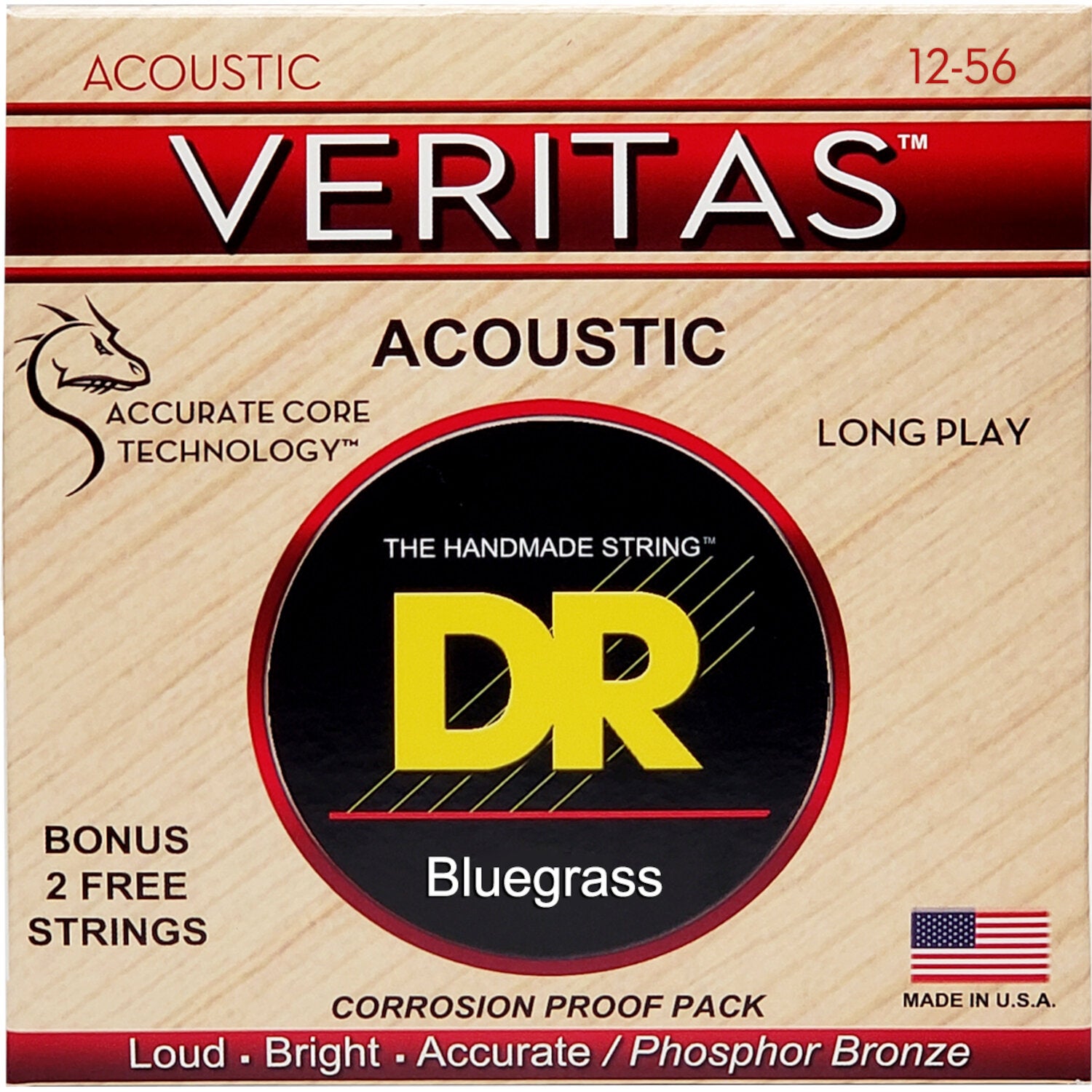 DR Strings VTA-12/56 Veritas Bluegrass 12-56 BlueGrass VERITAS Phosphor Bronze 12-56 DR Strings VTA-12/56 Veritas Bluegrass 12-56 BlueGrass VERITAS Phosphor Bronze 12-56 von DR Strings
