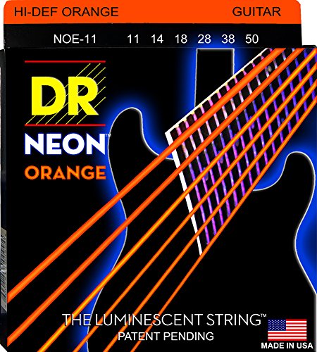 Dr Strings Neon Orange Set Saiten der E-Gitarre 11–50 von DR Strings