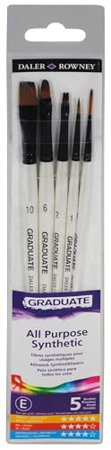 DR E212550001 Pinsel-Set mit 5 Stück, klassisch, synthetisch von Daler Rowney