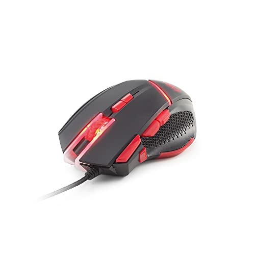 DR1TECH Hunter+ Professional Gaming Maus Mit Kabel [5 Auswechselbare Gewichte + Triple FIRE] - 9 Tasten Für Bis Zu 4200 DPI - Ergonomische Gaming Maus Für PC/PS4/XBOX von DR1TECH