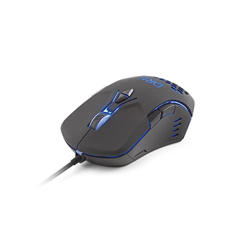 Unbekannt DR1TECH Guardian+ Gaming Maus Mit Kabel - 7 Tasten Für Bis Zu 3200 DPI - Leichtes Und Strapazierfähiges Design - Ergonomische Gaming Maus Für PC/PS4/XBOX, black von DR1TECH