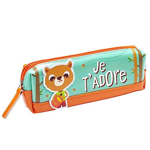 Die carterie 76008110 Federmäppchen Benutzerdefinierte Ich T Adore Team Kids Bär von DRAEGER