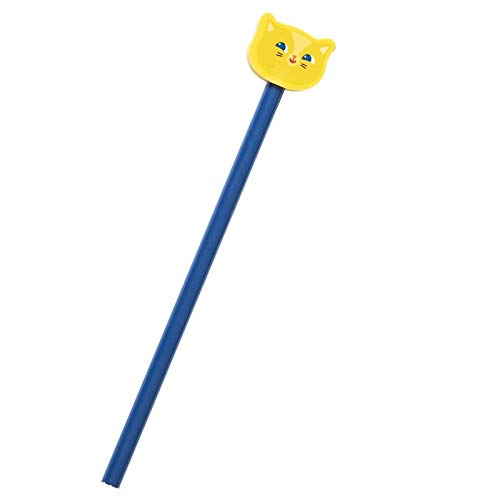 Draeger – Bleistift mit Radiergummi Katze – Blau – einfacher Griff – ideales Geschenk für Kinder ab 3 Jahren von DRAEGER PARIS 1886