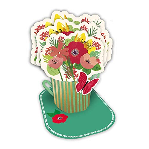 Draeger Paris - Pop Up Karte, Karte 3D Grußkarte mit Umschlag - Blumenstrauß Mohnblumen - format 18 x 11,5 cm von DRAEGER PARIS 1886