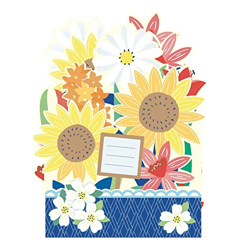 Draeger Paris - Pop Up Karte, Karte 3D Grußkarte mit Umschlag - Frühlingsblumen, Tulpe und bunte Paquerette zum Personalisieren - format 18 x 11,5 cm von DRAEGER