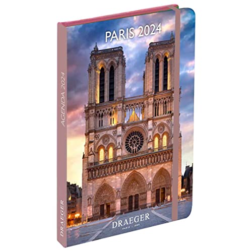 Drager Paris Taschenkalender A6 speziell Paris Januar bis Dezember 2024 | 12 Fotos | 11,5 x 16 cm | Hardcover Lesezeichen | 7 Sprachen | 1 Woche auf 2 Seiten | FSC®-zertifiziertes Papier von DRAEGER PARIS 1886