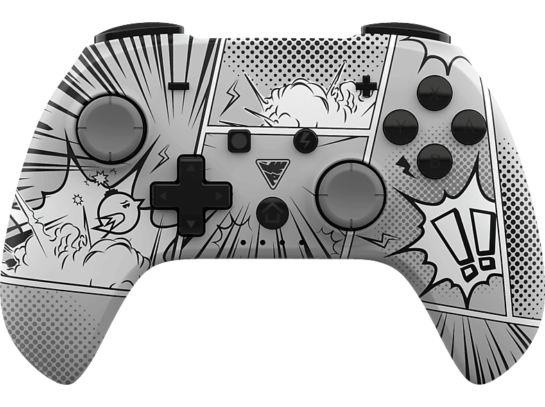 DRAGON SHOCK PopTop Compact Wireless (Manga-Stil) Controller Grau/Weiß/Schwarz für Nintendo Switch von DRAGON SHOCK