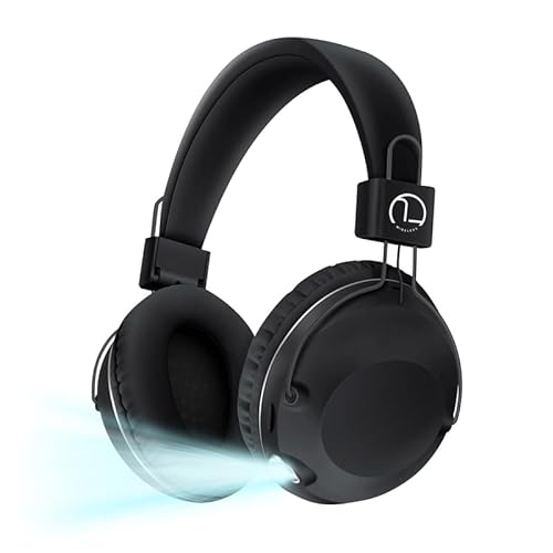 DRAGON SLAY B63 Over Ear Bluetooth Kopfhörer 5.3 mit Mikrofon, Aux und SD-Karten-Eingang, Lautstärkeregler, faltbar, integrierte Taschenlampe, kabelgebundener oder kabelloser Modus (Schwarz), AKZ-B63 von DRAGON SLAY